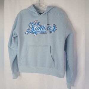 *Famous Stars And Straps Travis Barker Light Blue Hoodie Size M